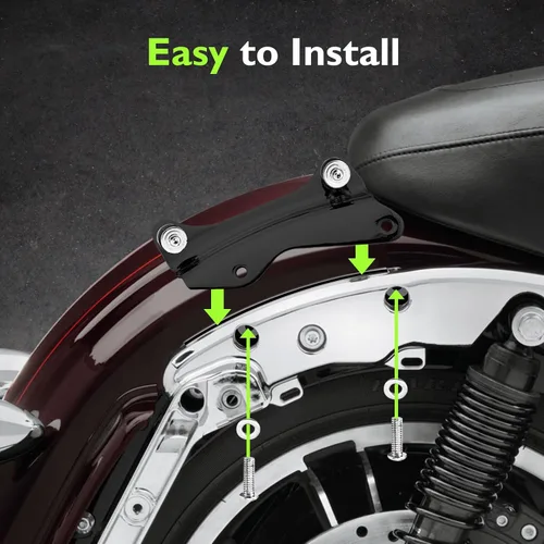 Vista 5 de Mofun Kit de Hardware de Acoplamiento de 4 Puntos con Cubiertas Magnéticas Moleteadas Compatible con Harley Touring Street Road Electra Glide Road