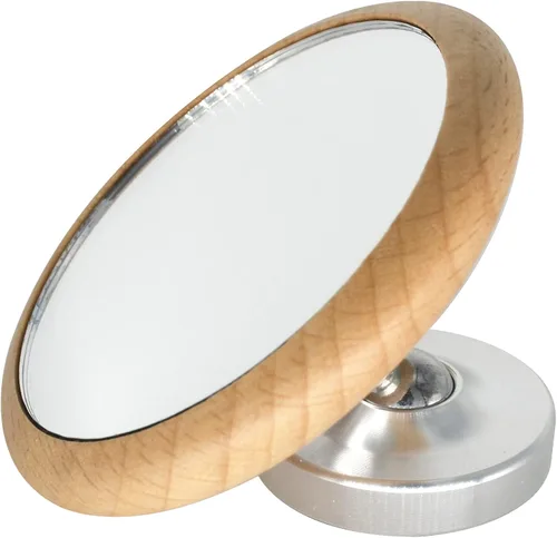 Vista 7 de Espejo reflectante de observación de caudal con lente espresso espejo de madera, ángulo ajustable, observar el caudal de café, magnético