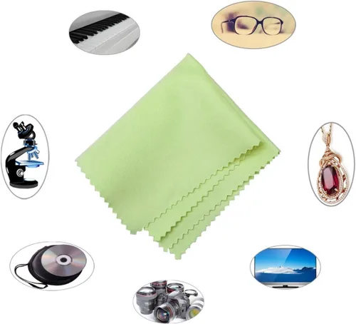 Vista 2 de microfibra paños de limpieza de visualización, Verde), Screen-Cleaning-Cloths-13424