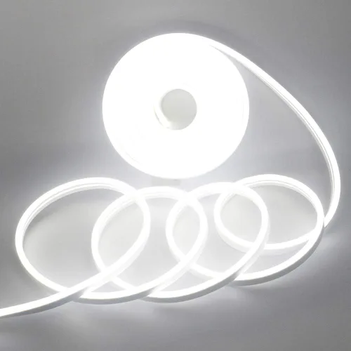 Vista 13 de YM E-Bright Tira de luces LED de neón de 12 V, cuerda de silicona para interiores y exteriores, 16.4 pies, 600SMD, impermeable, flexible