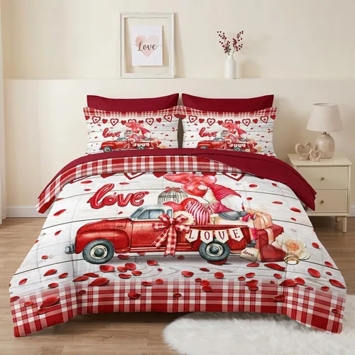 Vista 16 de Nesker Juego de edredón de primavera de 5 piezas, tamaño individual, juego de ropa de cama floral con mariposas para niños y adultos, juego