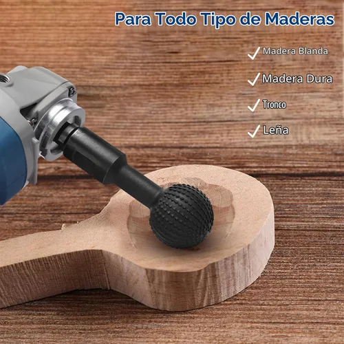 Vista 3 de JonPhoe Rebabas rotativas de esfera con roscas de 5/8-11 para amoladora angular de 4 1/2 pulgadas y 5 pulgadas, accesorios de amoladora angular