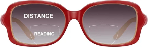 Vista 12 de JM Gafas de Lectura Bifocales Clásicas Rectangulares Elegantes Gafas de Sol Lectoras para Mujeres Todo Negro +1.25