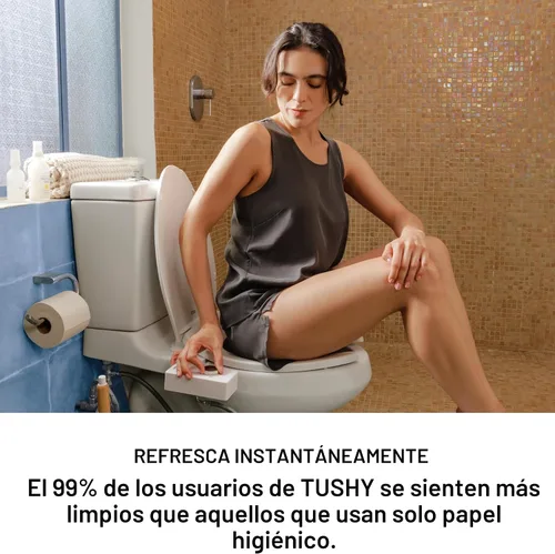 Vista 4 de TUSHY Classic 3.0 - Accesorio de bidé para inodoro, pulverizador de agua con autolimpieza no eléctrico, presión de agua ajustable, control de ángulo
