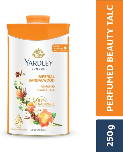 Vista 3 de Talco perfumado de Yardley con aroma a sándalo, de 250 g