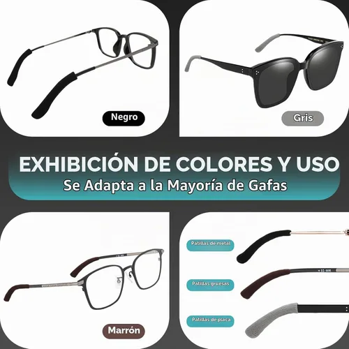 Vista 7 de KAJUDA 4 pares de pinzas para las orejas, almohadillas de algodón de punto suave, almohadillas de oreja, puntas de las patillas de las gafas
