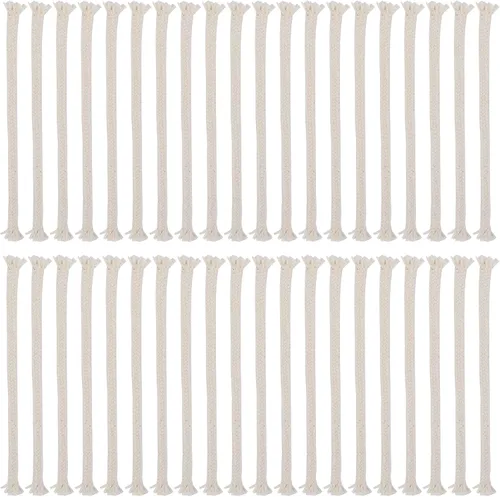 Vista 9 de SWATOM Mechas de lámpara de aceite de algodón redondas de 1/4" 20 piezas para antorchas Tiki, quemador de vela de alcohol, lámpara de queroseno