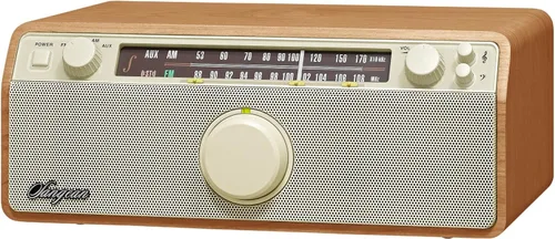 Vista 4 de Sangean WR-12BT AM/FM/Bluetooth/AUX-In Radio estéreo analógica de gabinete de madera (nogal oscuro)
