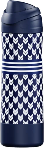 Vista 11 de FJbottle Botella de agua aislada de acero inoxidable, 24 onzas, sin popote, botella de agua deportiva a prueba de fugas con asa ajustable para Azul