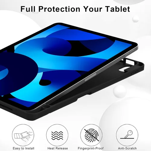 Vista 7 de Funda para iPad Air de 11 pulgadas M3/M2 (2025/2024), iPad Air 5/4 (2022/2020 5ª/4ª generación de 10.9 pulgadas) con soporte para lápiz, soporte