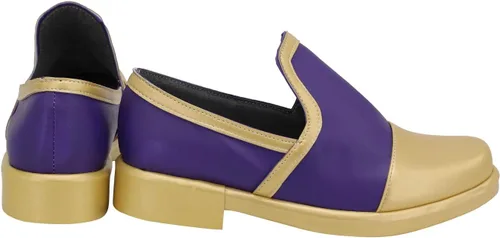 Vista 2 de Botas de Ashengrotto Azul para hombre, calzado para disfraz de cosplay de Halloween