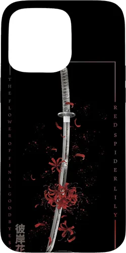 Vista 31 de Higanbana o Spider Lily con anime Samurai Sword - Carcasa estética para iPhone 17