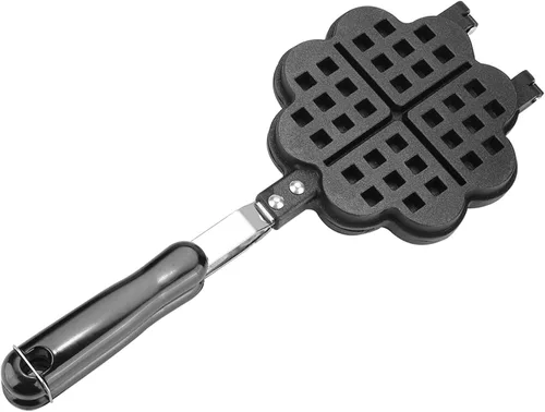 Vista 4 de Sartén para gofres en forma de corazón, forma de corazón, cocina para el hogar, cocina, antiadherente, waflera para hacer waffles, molde para hornear