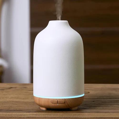 Vista 7 de InnoGear - Difusor de aceite esencial, difusor de piedra cerámica de 150 ml hecho a mano para aromaterapia, humidificador ultrasónico de niebla fría
