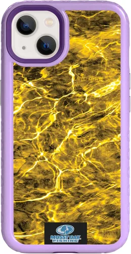 Vista 50 de cellhelmet Mossy Oak Agua Yellowfin Funda de doble capa en morado lila diseñada para iPhone 13 Pro Max a prueba de golpes y caídas, duradera