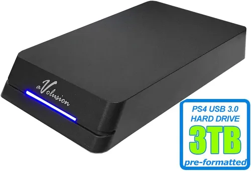 Vista 2 de Avolusion HDDGear Pro 3TB (3000GB) 7200RPM 64MB caché USB 3.0 Disco duro externo para juegos (diseñado para PS4 Pro, delgado, original)