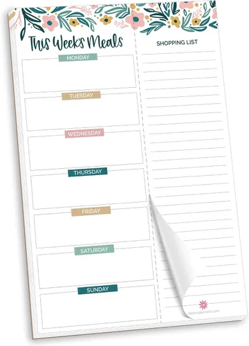 Vista 13 de bloom daily planners - Bloc de notas semanal para planificar las comidas con imanes para el refrigerador, incluye una «Lista de compras de Limones