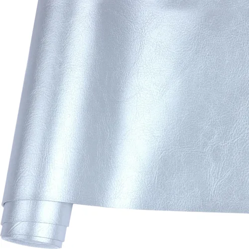 Vista 8 de Rollo de hojas de piel sintética de color liso liso de 12 x 53 pulgadas, muy adecuadas para hacer manualidades, aretes de cuero, lazos, costura Azul