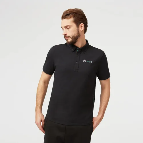 Vista 3 de Mercedes AMG Petronas Formula One Team - Producto oficial de Fórmula 1 - Polo clásico - Negro - S