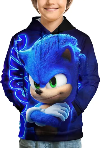 Vista 2 de bendl Sudadera con capucha con estampado 3D de anime para niños y niñas, sudadera con capucha deportiva