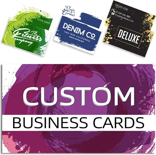 Vista 20 de Tarjetas de visita personalizadas con tu logo, personalizables 100 piezas de impresión de doble cara, personalizadas para pequeñas tarjetas de 300