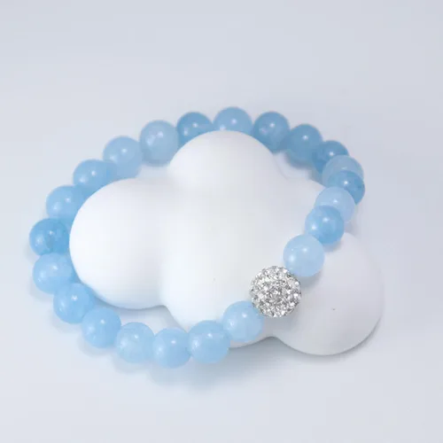 Vista 3 de Pulseras de cuentas de piedras preciosas para mujeres, hombres y adolescentes, pulsera curativa - piedra natural de 0.315 pulgadas