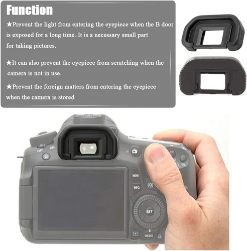 Vista 5 de 90D EB Visor ocular ocular para Canon EOS 90D/80D/70D/60D/50D/40D/20D/5D Mark ⅡI/6D MarkⅡI/6D MarkⅡI/Cámara digital [2 paquetes], repuesto ocular