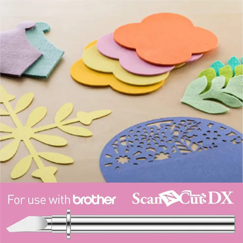 Vista 3 de Paquete de 2 cuchillas automáticas CADXBLD1 para Brother ScanNCut DX, utilizando material de acero de tungsteno de resistencia duradera