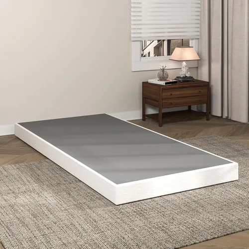 Vista 4 de Somier de 5 Pulgadas para Cama Individual, Base de Colchón Metálica Resistente con Funda de Tela, Montaje Fácil, Capacidad de 680 kg
