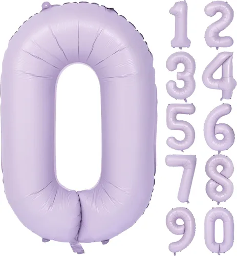 Vista 109 de Globos de 40 pulgadas con números de caramelo, papel de aluminio de helio, globos de látex de Mylar para fiesta de cumpleaños, decoración digital 0