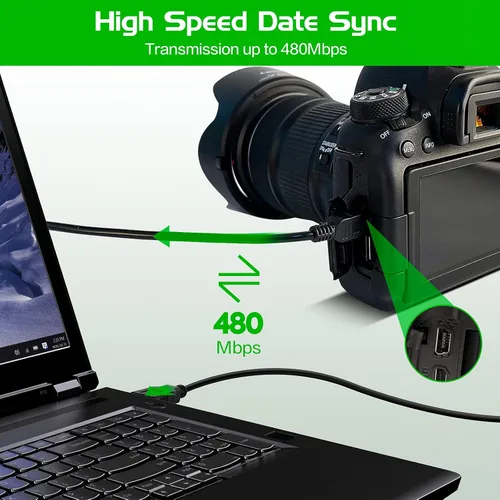 Vista 5 de Cable de carga de transferencia de sincronización de datos de computadora USB de repuesto para VTech Kidizoom Cámara Connect