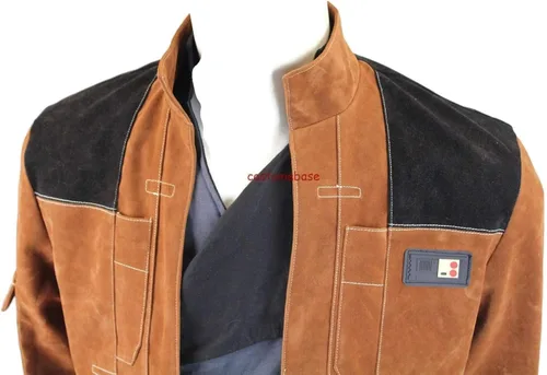 Vista 3 de Star Wars Han Solo Story Premium Faux Suede - Chaqueta de piel marrón