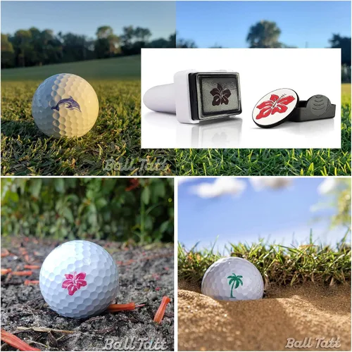 Vista 2 de Sello de pelota de golf - Marcador autoentintado - Herramienta de marcado permanente de secado rápido, sin fugas ni recargas, sello de golf