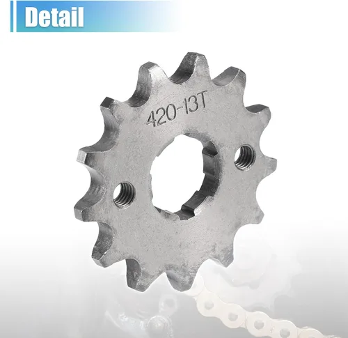 Vista 6 de X AUTOHAUX 1 juego de 420 estilos 13 dientes 0.787 in ID motocicleta piñón delantero motor apto para motocicleta 50cc 70cc 110cc 125cc motocicleta