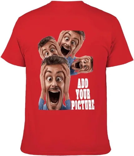 Vista 5 de Custom Personalized Men's Cotton T-Shirts Design Your Own Custom Prints