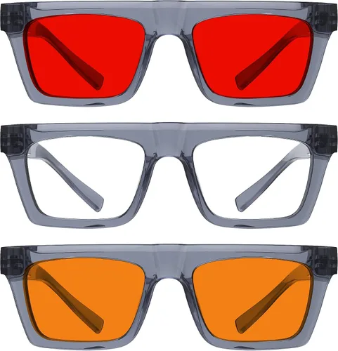 Vista 188 de Eyekepper Gafas de luz azul para hombre y mujer, paquete de 6 lentes Pilot Paquete de 6 color mezclado