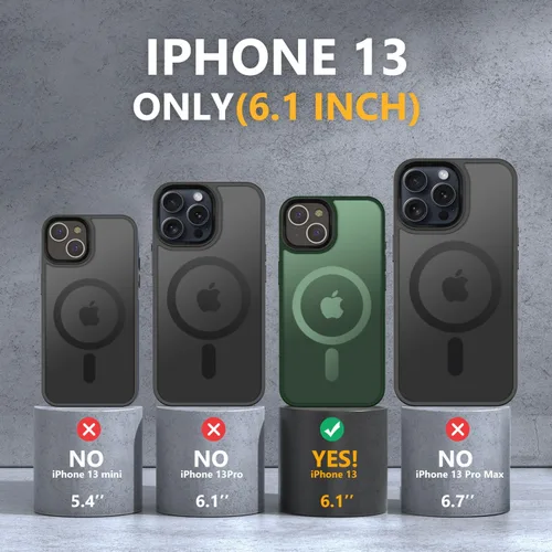 Vista 642 de MOCCA - Funda magnética resistente para iPhone XR de 6.1 pulgadas, compatible con MagSafe, funda con protección contra caídas de grado militar
