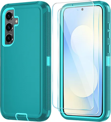 Vista 16 de ONOLA Funda para teléfono Samsung Galaxy S24 FE con protector de pantalla HD, funda para teléfono de servicio pesado resistente a golpes y caídas