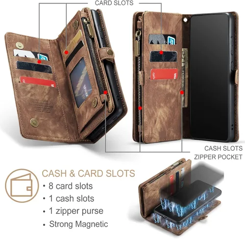 Vista 3 de Asuwish Funda de teléfono para Samsung Galaxy S20 Glaxay S 20 5G UW 6.2 pulgadas con cremallera, funda desmontable con protector de pantalla