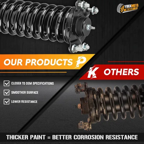 Vista 4 de Conjunto completo de puntal delantero y trasero con amortiguador de resorte helicoidal para Dodge Nitro 2007-2011, para Jeep Liberty 2002-2012