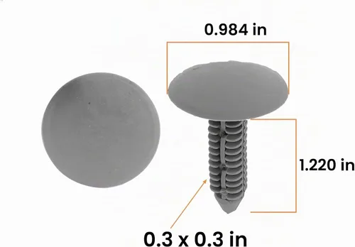 Vista 2 de Uxcell - 20 clips de plástico gris con hebilla de remache para el techo