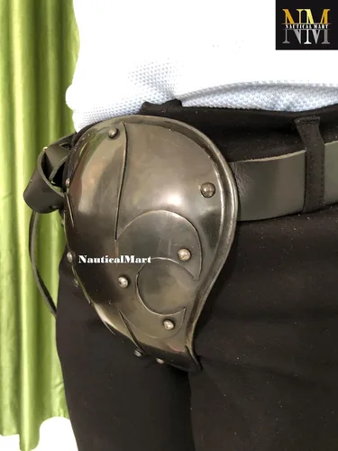 Vista 5 de Codpiece Medieval Armour para caballeros, protector de ingle para Buhurts Knight Cosplay
