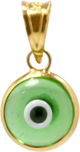 Vista 8 de Collar con colgante de ojo malvado de 7 mm de vidrio redondo en plata de ley 925 (solo colgante) - 7 colores para elegir para hombres y mujeres