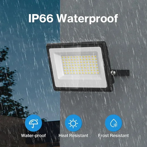 Vista 5 de Olafus Paquete de 4 luces LED de 90 W para exteriores, 9000 lm superbrillantes, luces de trabajo LED enchufables, 6500 K IP66 impermeable