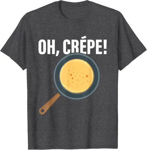 Vista 29 de Divertido juego de palabras "Oh, Crepe!" para crepes y pasteleros, Negro