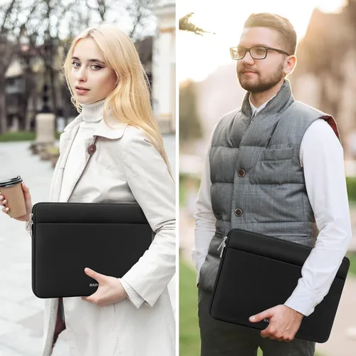 Vista 7 de RAINYEAR - Funda para laptop de 15 pulgadas, funda portátil con bolsillo Negro