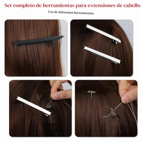 Vista 5 de Kit de herramientas de extensión de cabello, 5 colores Estilo1