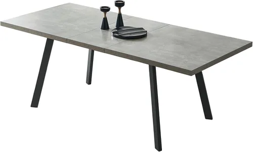 Vista 21 de Zerifevni Juego de mesa de comedor de 5 piezas, mesa de cocina moderna de 46 pulgadas con 6 sillas de comedor para 4, mesa de comedor expandible