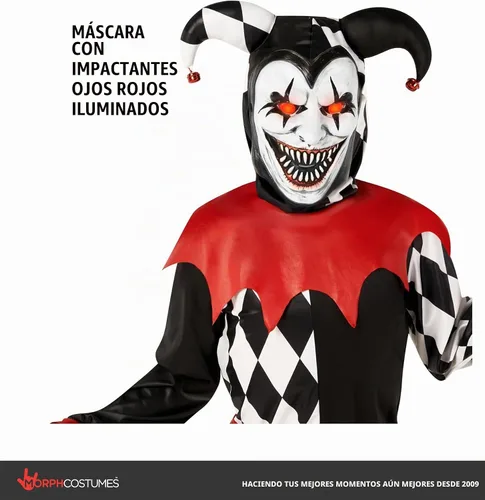 Vista 3 de Morph, Disfraz de bufón para niños, disfraces de Halloween para niños
