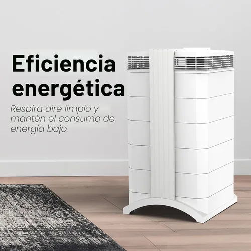 Vista 7 de IQAir HealthPro Plus XE - Purificador de aire con filtración HyperHEPA inteligente para habitaciones grandes de hasta 1125 pies cuadrados - Humo